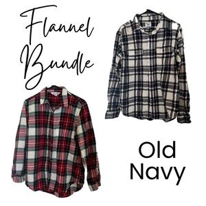 *BUNDLE* Old Navy Women’s Flannel Size Large - Lot of 2 - Button down shirt